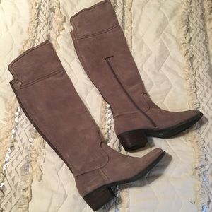 Vince Camuto Over the Knee Grey Boots